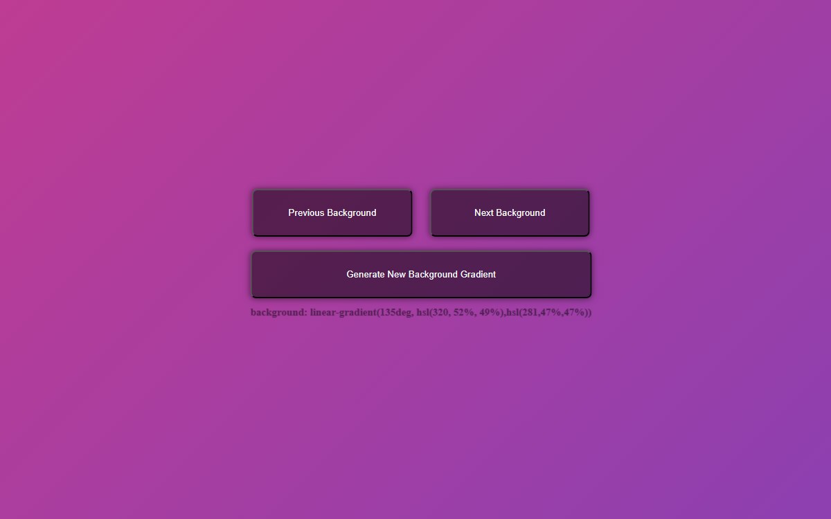 Linear Gradient Generator showing a pink-to-purple background, generation and history buttons, and the matching CSS declaration
